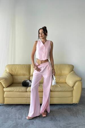 Palazzo Pants With Drawstring And Wide Leg