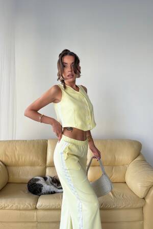 Palazzo Pants With Wide Leg And Slant Pockets