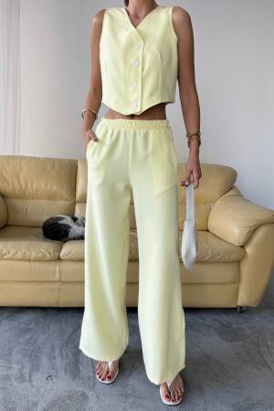 Palazzo Pants With Wide Leg And Slant Pockets