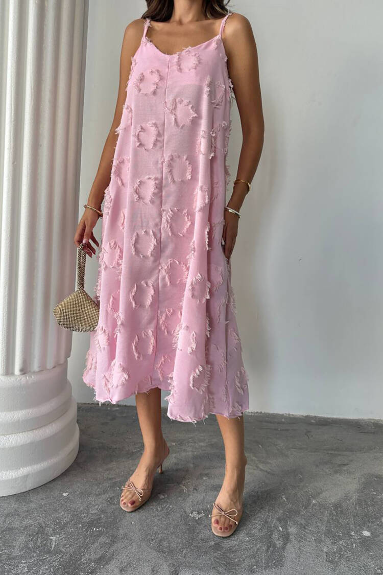 Sleeveless V-Neck Midi Slip Dress