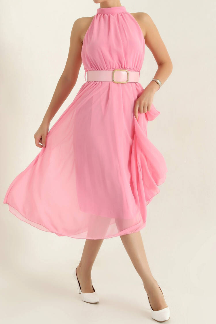 Fit And Flare Sleeveless Midi Dress