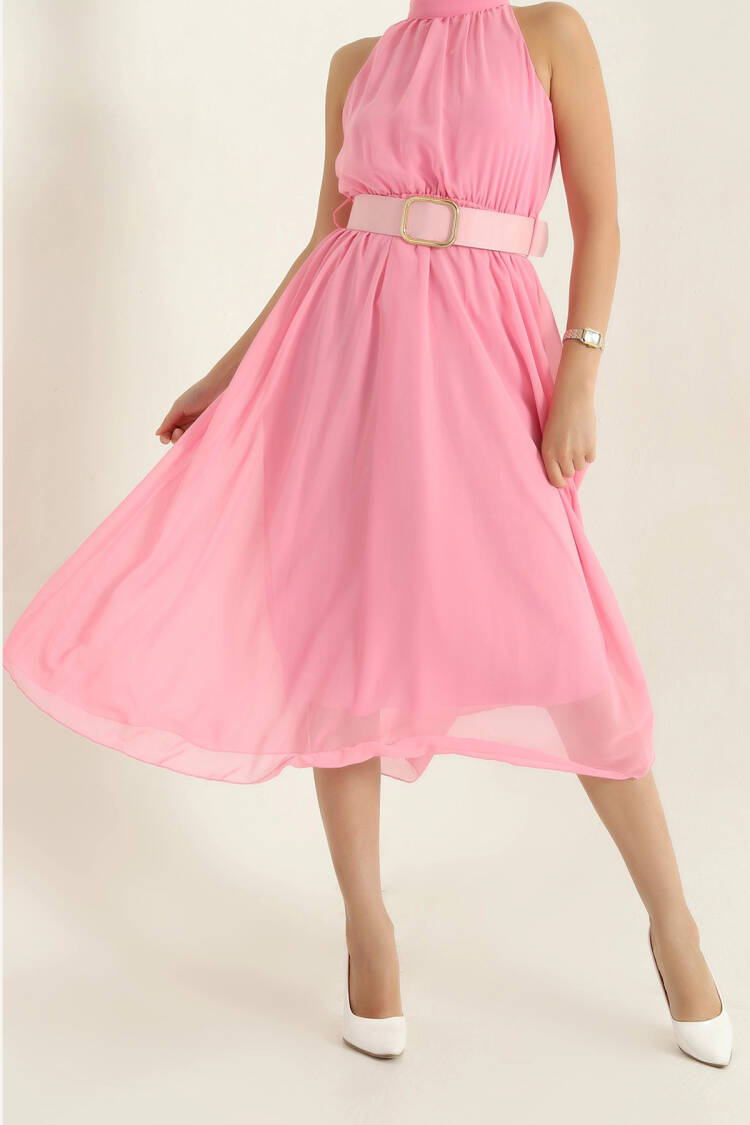 Fit And Flare Sleeveless Midi Dress