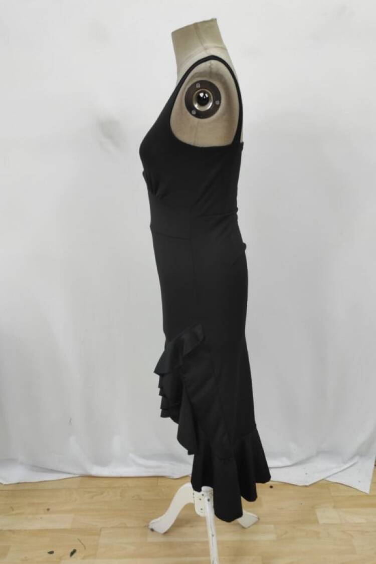 Black Elegant Bodycon Midi Dress