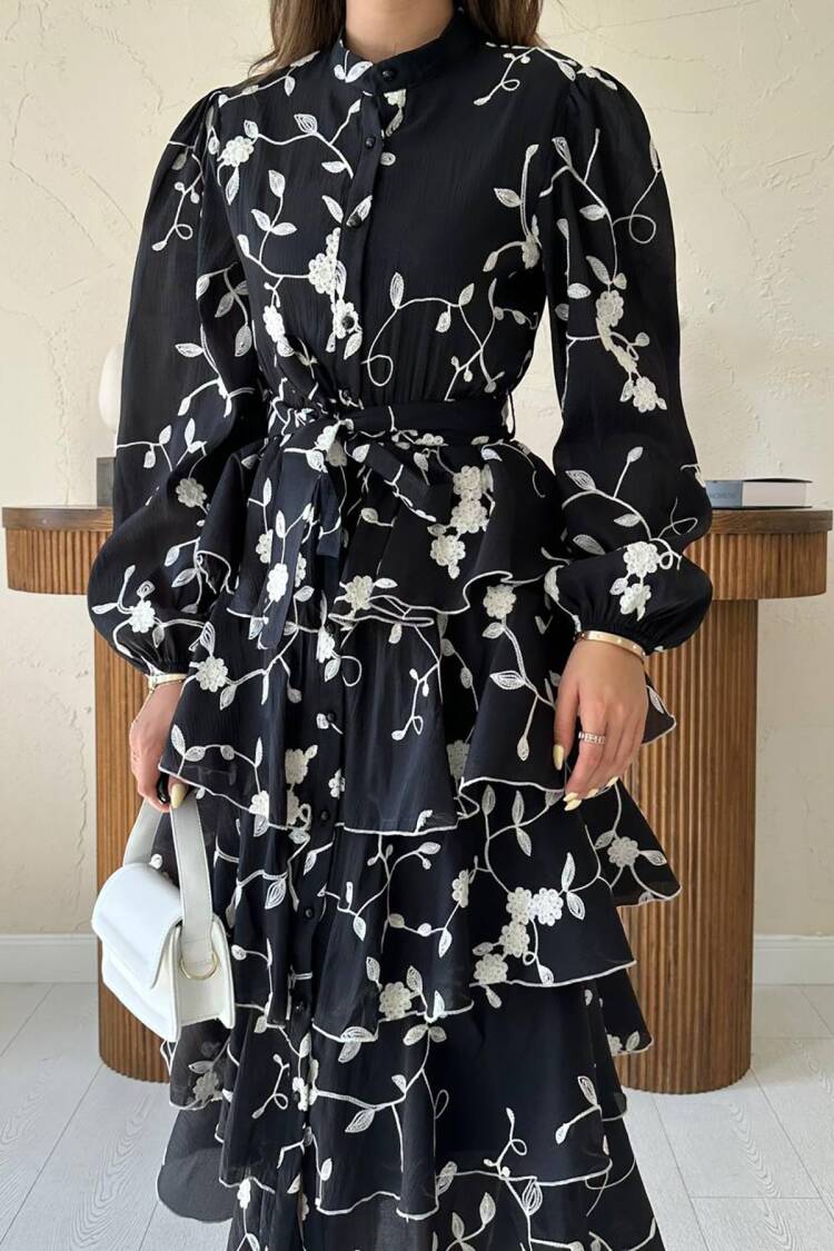 Floral Modest Elegant Maxi Dress