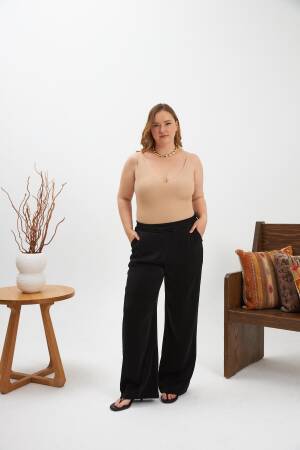 Black Palazzo Pants With Wide Legs