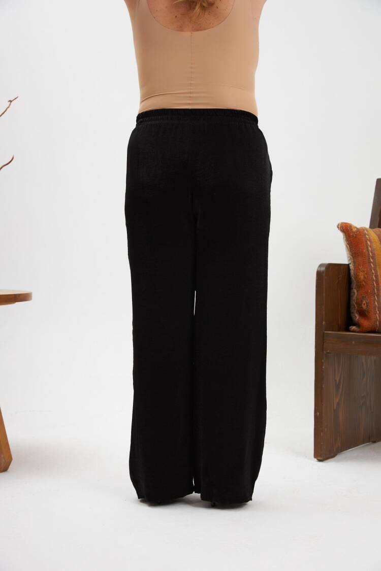 Black Palazzo Pants With Wide Legs