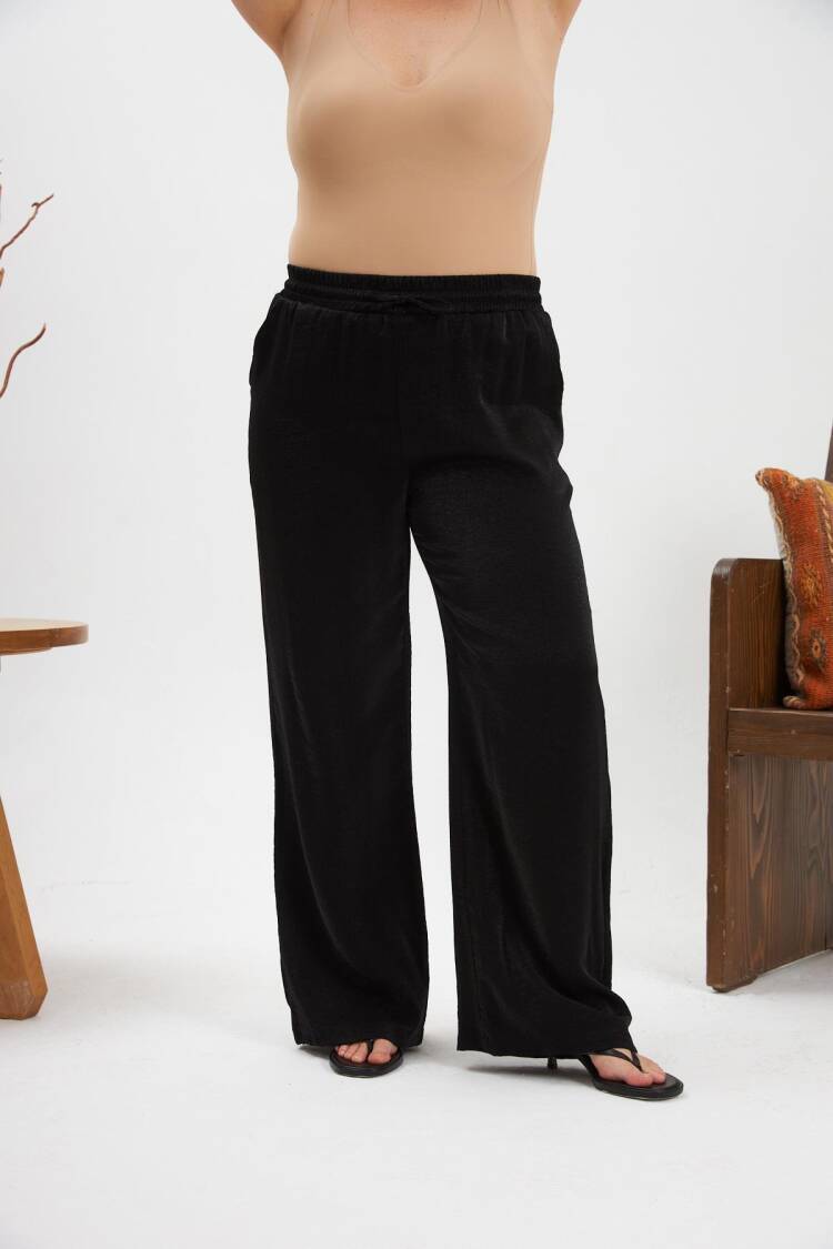 Black Palazzo Pants With Wide Legs