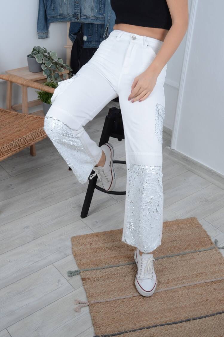 White Casual Glam Streetwear Jeans