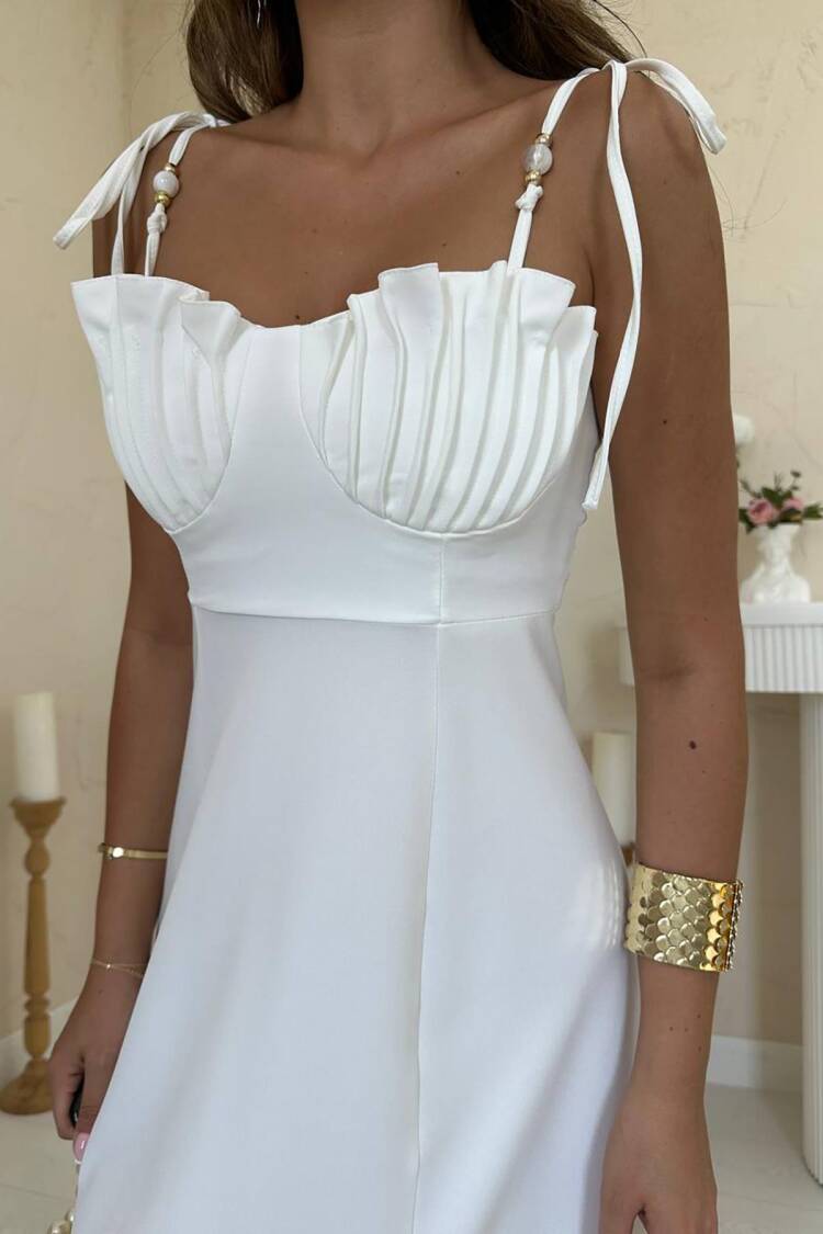 Elegant A-Line Midi Dress With Square Neck