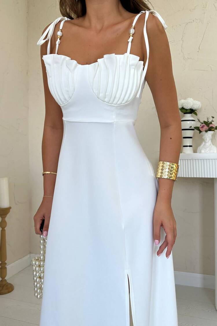 Elegant A-Line Midi Dress With Square Neck