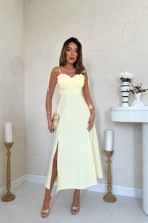 Elegant Sexy Slit Dress With Sweetheart Neck