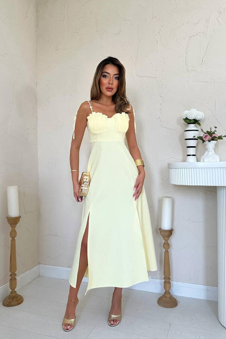 Elegant Sexy Slit Dress With Sweetheart Neck