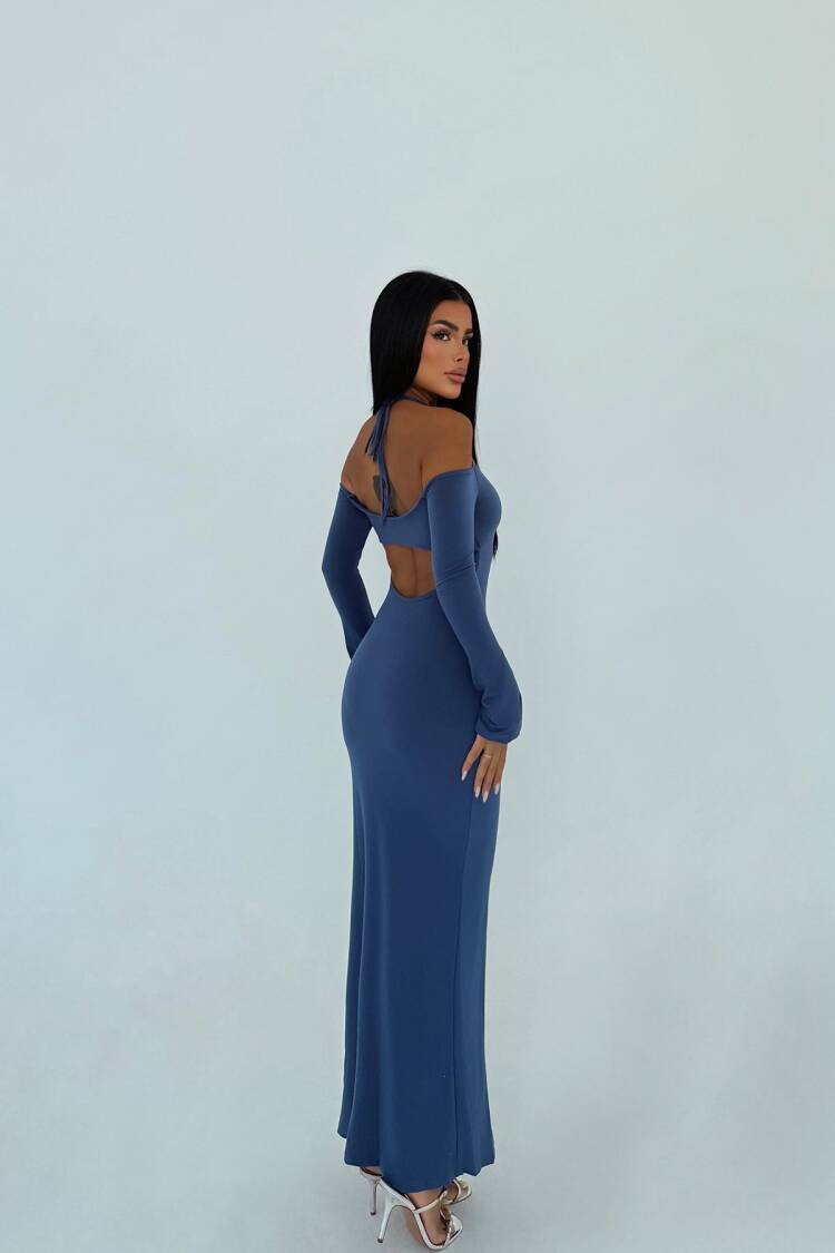 Navy Blue Sexy Elegant Formal Glam Bodycon Dress
