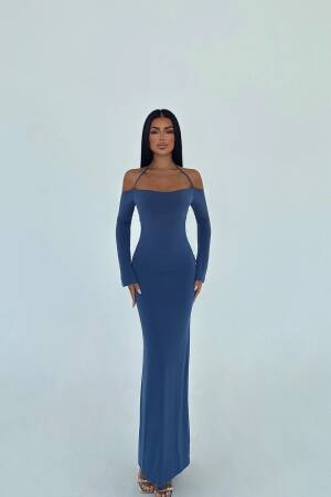 Navy Blue Sexy Elegant Formal Glam Bodycon Dress