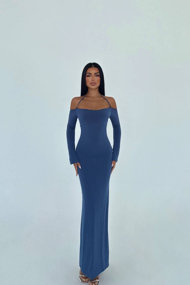 Navy Blue Sexy Elegant Formal Glam Bodycon Dress