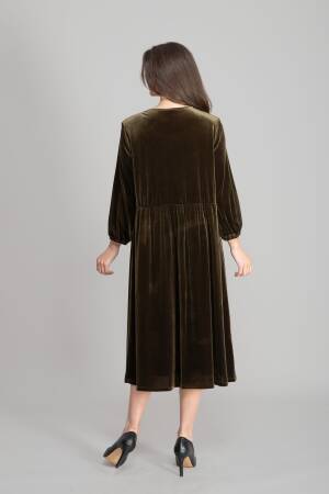 Brown Modest Elegant Formal Vintage A-Line Dress