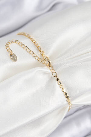 Brass Zircon Stone Evil Eye Model Crush Chain Gold Color Women Bracelet