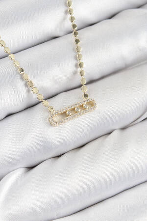 Brass Zircon Stone Messika Model Crush Chain Gold Color Women Necklace