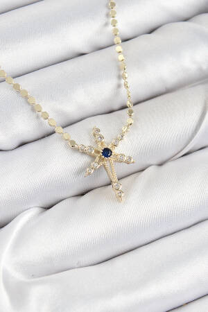 Brass Zircon Stone Pole Star Model Crush Chain Gold Color Women Necklace