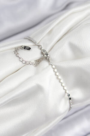 Brass Zircon Stone Pole Star Model Crush Chain Silver Color Women Bracelet