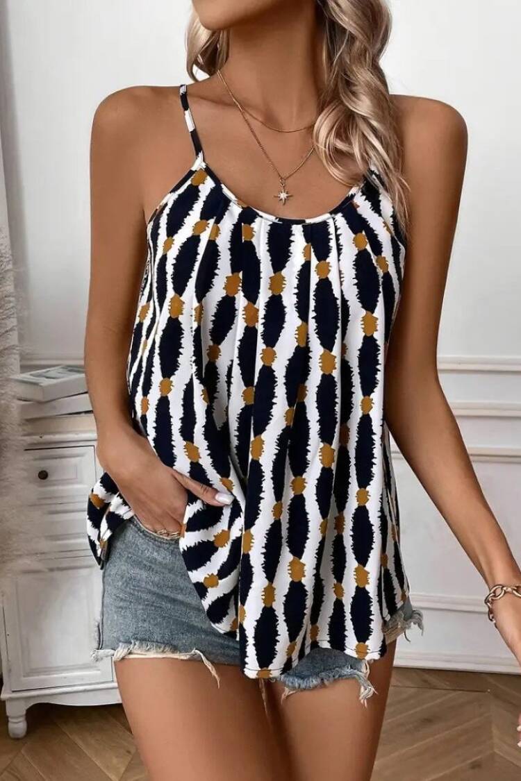 Black Boho Casual Mini Cami Dress