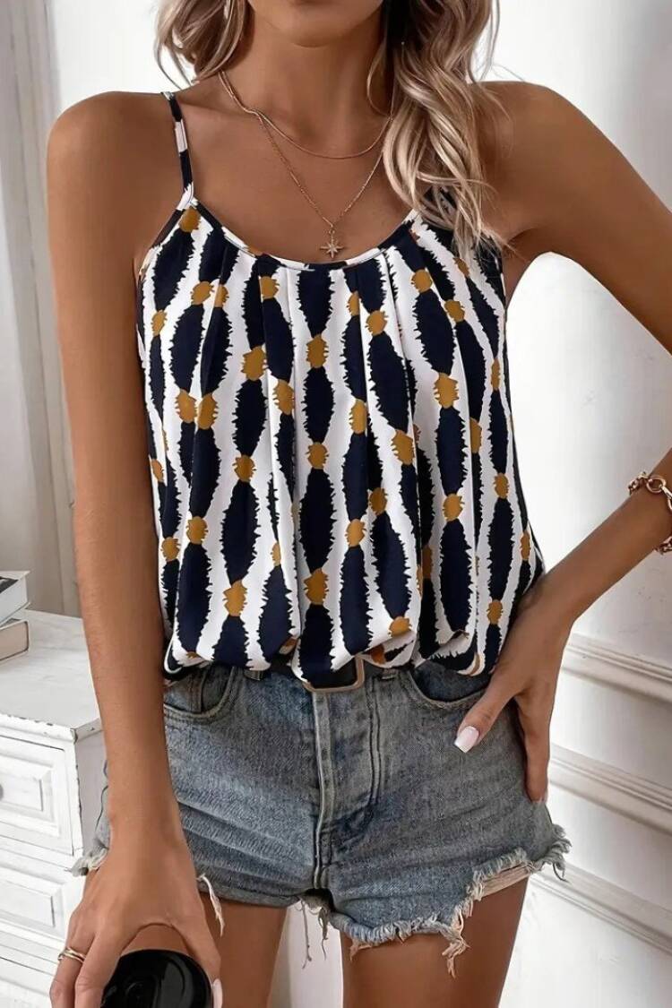 Black Boho Casual Mini Cami Dress