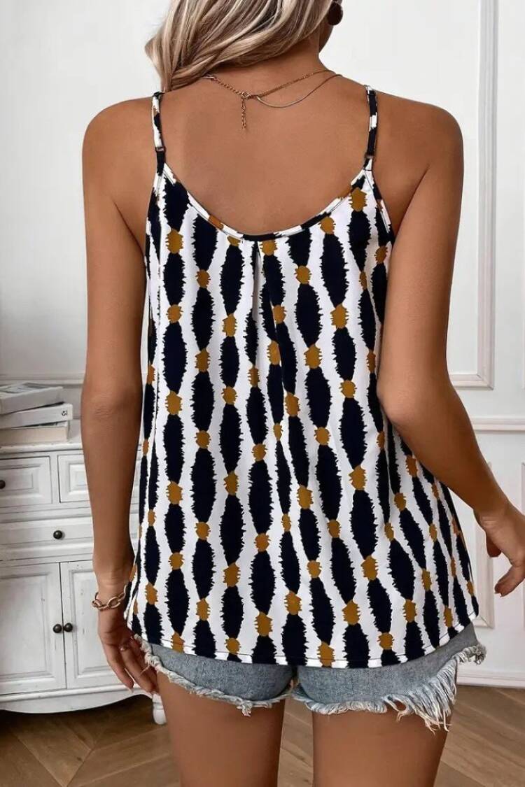 Black Boho Casual Mini Cami Dress