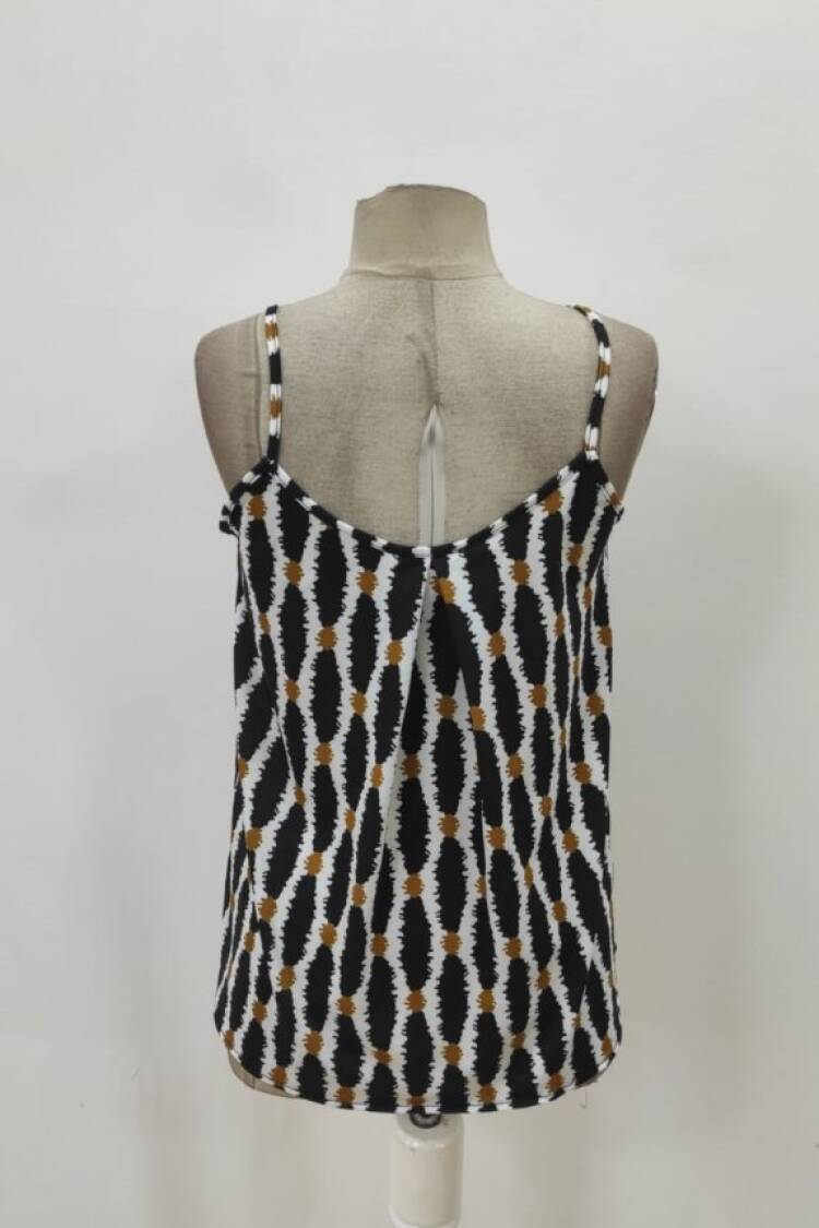 Black Boho Casual Mini Cami Dress