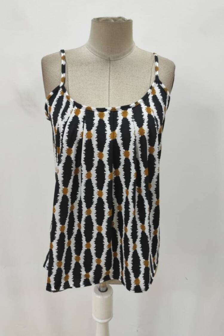Black Boho Casual Mini Cami Dress