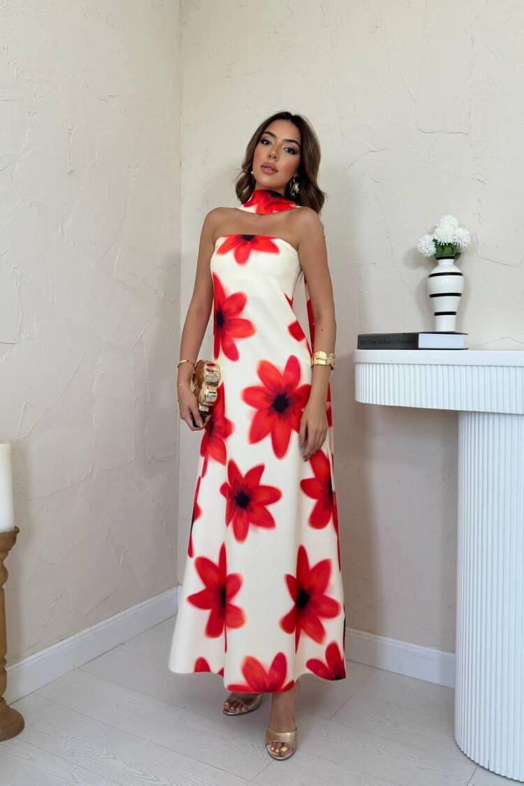 Elegant White Strapless Floor Length Slip Dress