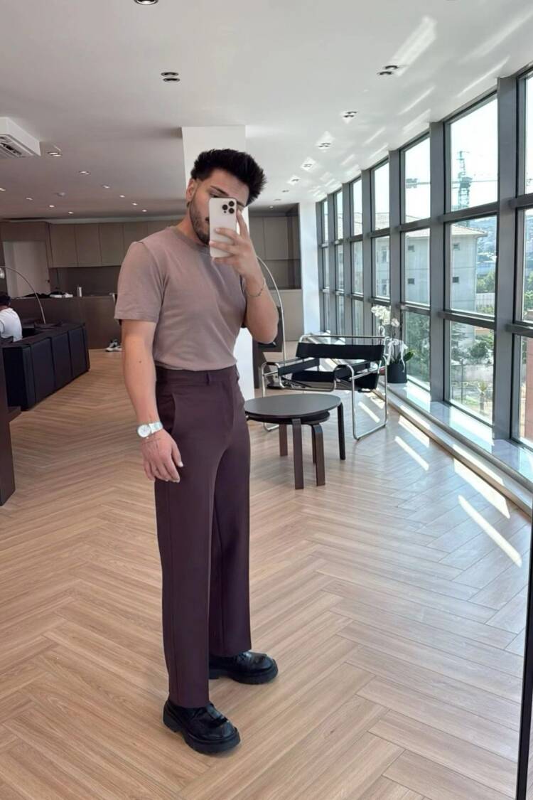 Tapered/Carrot Pants With High Waist