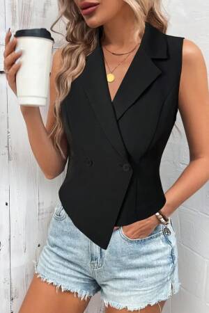 Black Slim Fit Formal Vest
