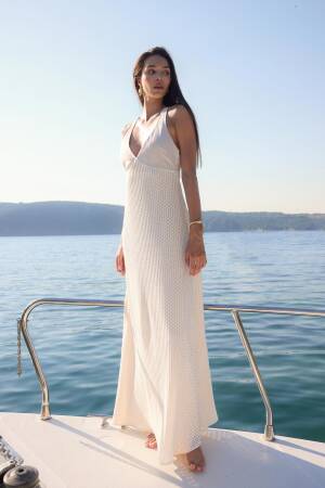 Beige Elegant Sleeveless Slip Dress