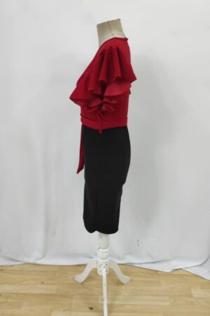 ClaretElegant Wrap Knee Length Dress - Brand: Janes - Women & Kids, Baby Clothes Wholesale - Globality Store