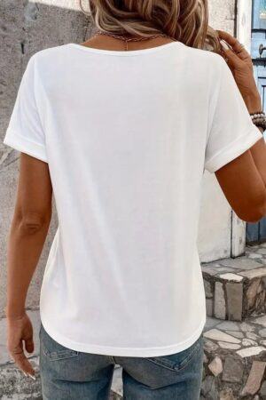 Blouse With V-Neck And Short Sleeves - Brand: Janes - Women & Kids, Baby Clothes Wholesale - Globality Store