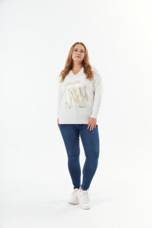 White Plus Size Elegant Blouse - Brand: RMG - Women & Kids, Baby Clothes Wholesale - Globality Store