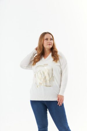 White Plus Size Elegant Blouse - Brand: RMG - Women & Kids, Baby Clothes Wholesale - Globality Store