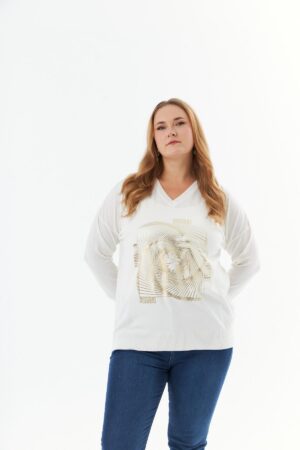White Plus Size Elegant Blouse - Brand: RMG - Women & Kids, Baby Clothes Wholesale - Globality Store