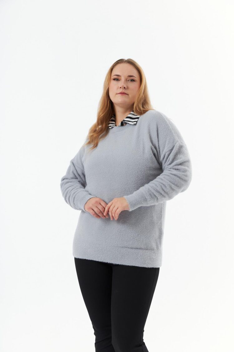 Plus Size Polo Neck Casual Blouse - Brand: RMG - Women & Kids, Baby Clothes Wholesale - Globality Store