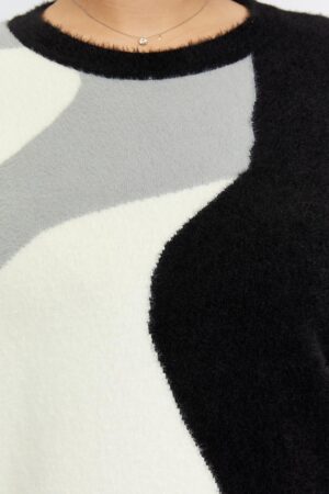 Black Color Block Oversized Sweater - Brand: RMG - Women & Kids, Baby Clothes Wholesale - Globality Store