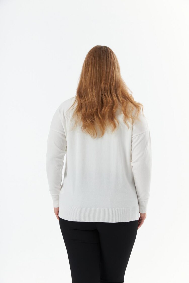 White Elegant Plus Size Casual Blouse