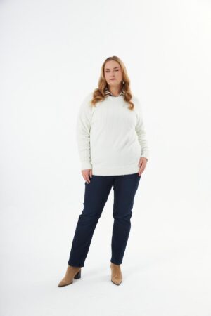 White Plus Size Elegant Long Sleeve Blouse - Brand: RMG - Women & Kids, Baby Clothes Wholesale - Globality Store