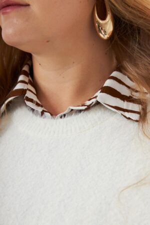 White Plus Size Elegant Long Sleeve Blouse - Brand: RMG - Women & Kids, Baby Clothes Wholesale - Globality Store
