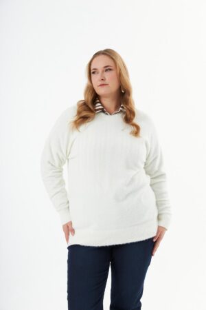 White Plus Size Elegant Long Sleeve Blouse - Brand: RMG - Women & Kids, Baby Clothes Wholesale - Globality Store
