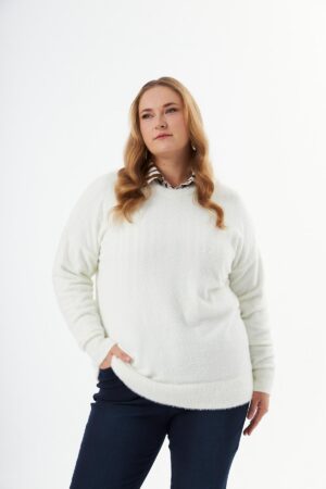 White Plus Size Elegant Long Sleeve Blouse - Brand: RMG - Women & Kids, Baby Clothes Wholesale - Globality Store