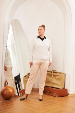 White Plus Size Elegant Blouse - Brand: RMG - Women & Kids, Baby Clothes Wholesale - Globality Store