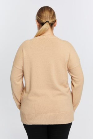 Beige Plus Size Blouse For Fall And Winter - Brand: RMG - Women & Kids, Baby Clothes Wholesale - Globality Store