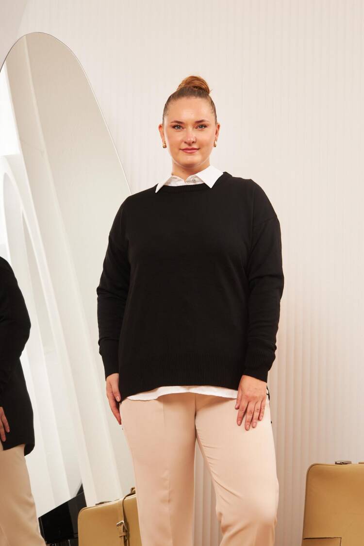Oversized Fit Blouse With Round Neck - Brand: RMG - Women & Kids, Baby Clothes Wholesale - Globality Store