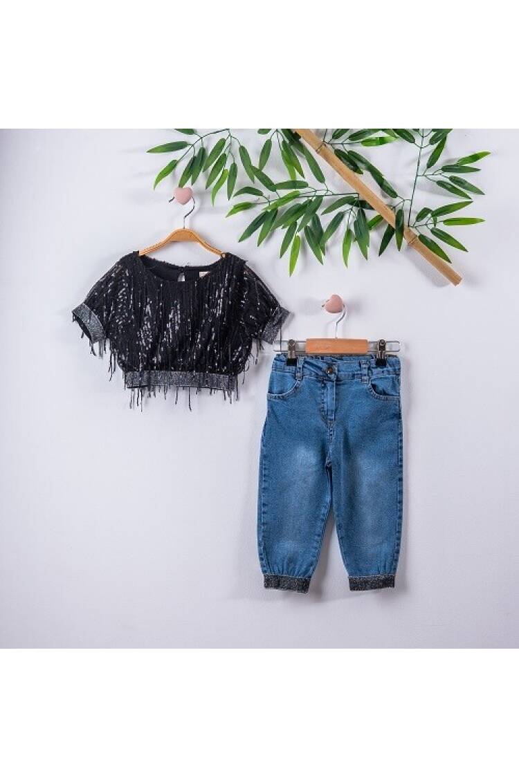 2-Piece Girl Set with Blouse and Jeans 3-6Y - Brand: Büşra Bebe - Kids & Baby Clothes Wholesale - Globality Store