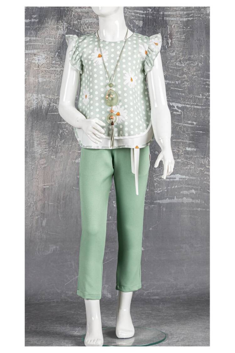 2-Piece Girl Set with Necklace 5-8Y - Brand: Tivido - Kids & Baby Clothes Wholesale - Globality Store